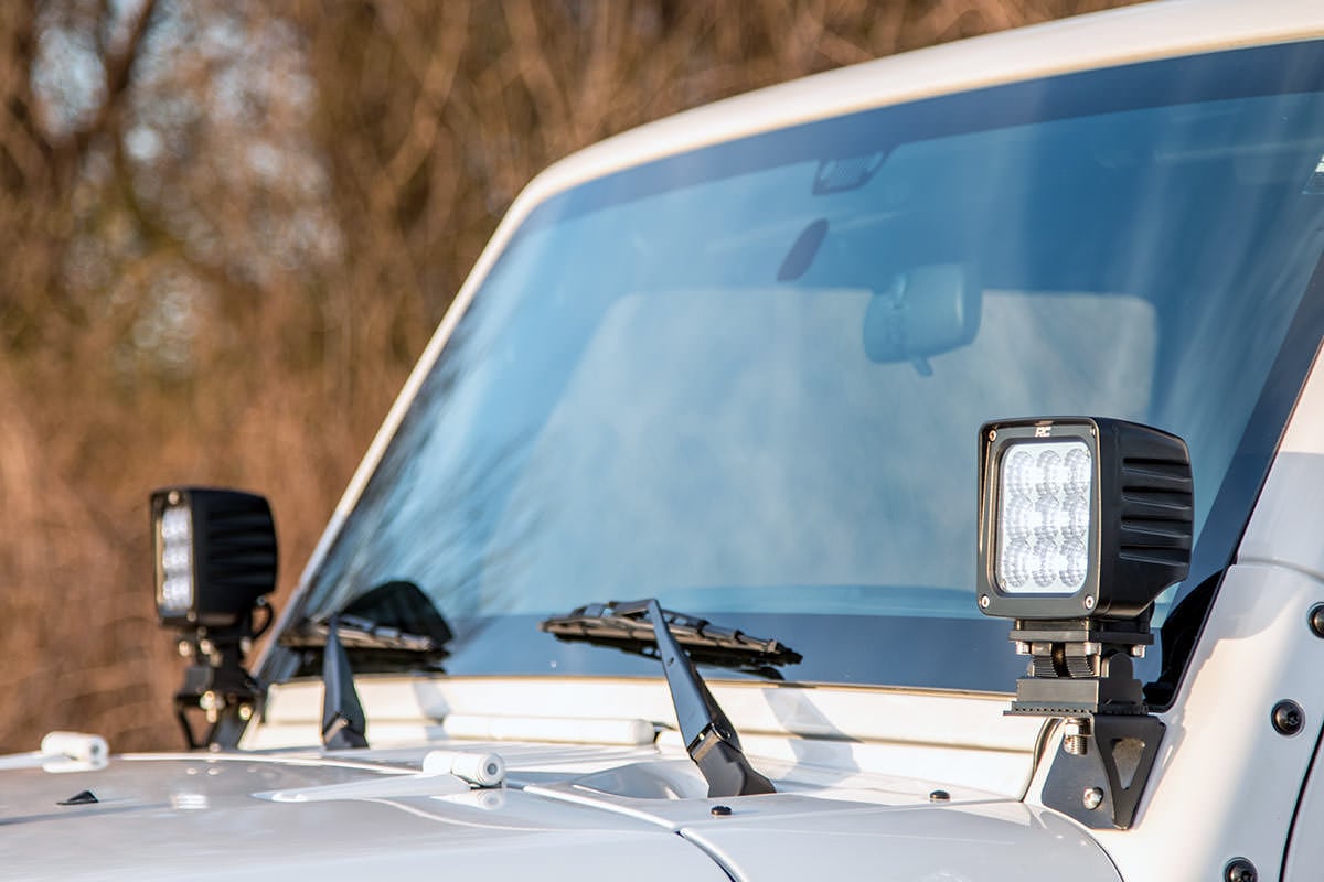 Light Mounts | Lower Windshield | Jeep Wrangler JK/Wrangler Unlimited  (07-18) - Lighting & Acc (Image 4 of 5)