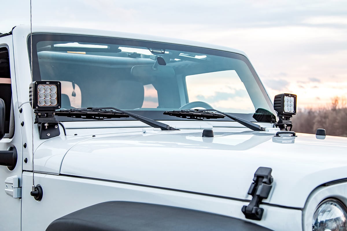 Light Mounts | Lower Windshield | Jeep Wrangler JK/Wrangler Unlimited  (07-18) - Lighting & Acc (Image 3 of 5)