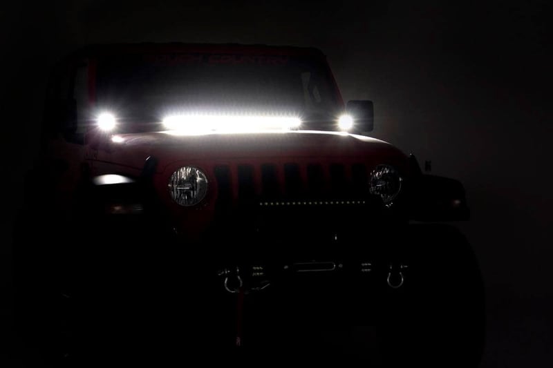 RC LED Light Kit | Hinge Mount | 2" Black Pair | Jeep Gladiator JT/Wrangler JL (18-26) (manufacturer page)