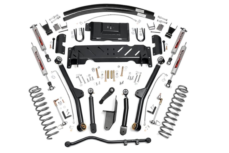 RC 4.5 Inch Lift Kit | Long Arm | RR Leafs | V2 | Jeep Cherokee XJ 4WD (84-01) (manufacturer page)