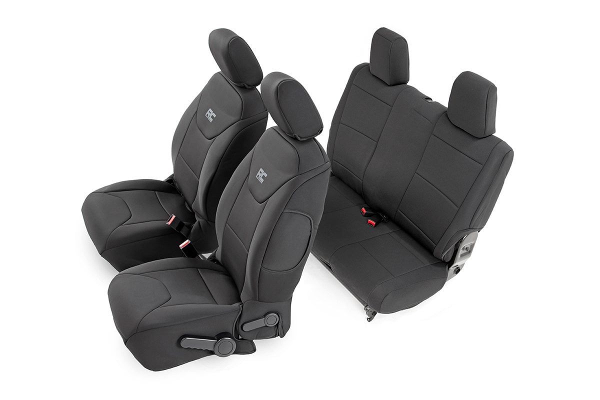 Rough Country 91006 Seat Covers | Front and Rear | Jeep Wrangler JK 4WD (2011-2012) - Image 1