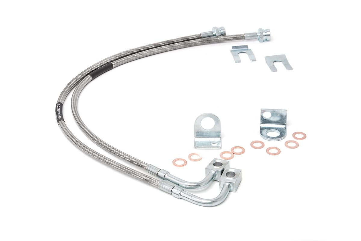 Brake Lines | Stainless | Front | 4-6 Inch Lift | Jeep Wrangler JK/Wrangler Unlimited (07-18) - Susp Accessories