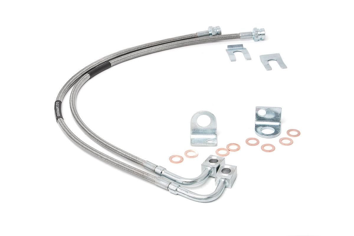 RC Brake Lines | Stainless | Front | 4-6 Inch Lift | Jeep Wrangler JK/Wrangler Unlimited (07-18) (manufacturer page)