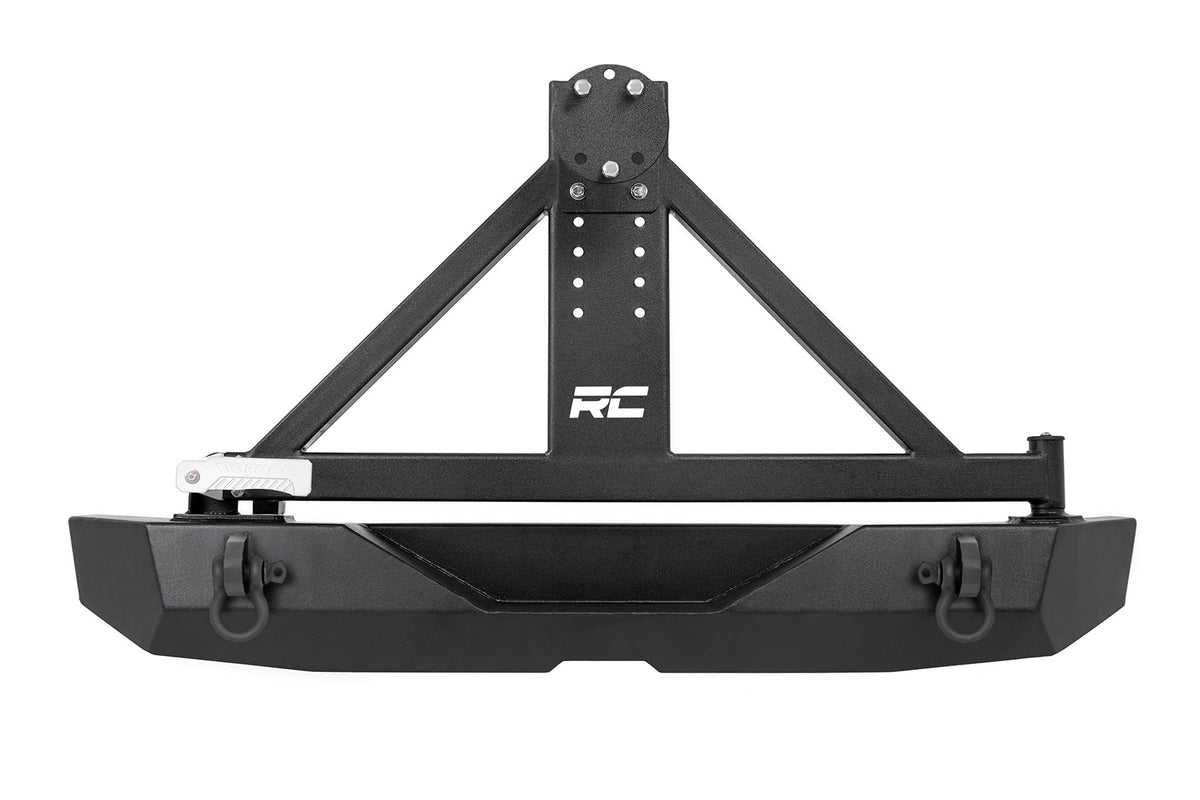 Rough Country 10594A Rear Bumper | Rock Crawler | Tire Carrier | Jeep Wrangler JK/Wrangler Unlimited (07-18) - Image 2