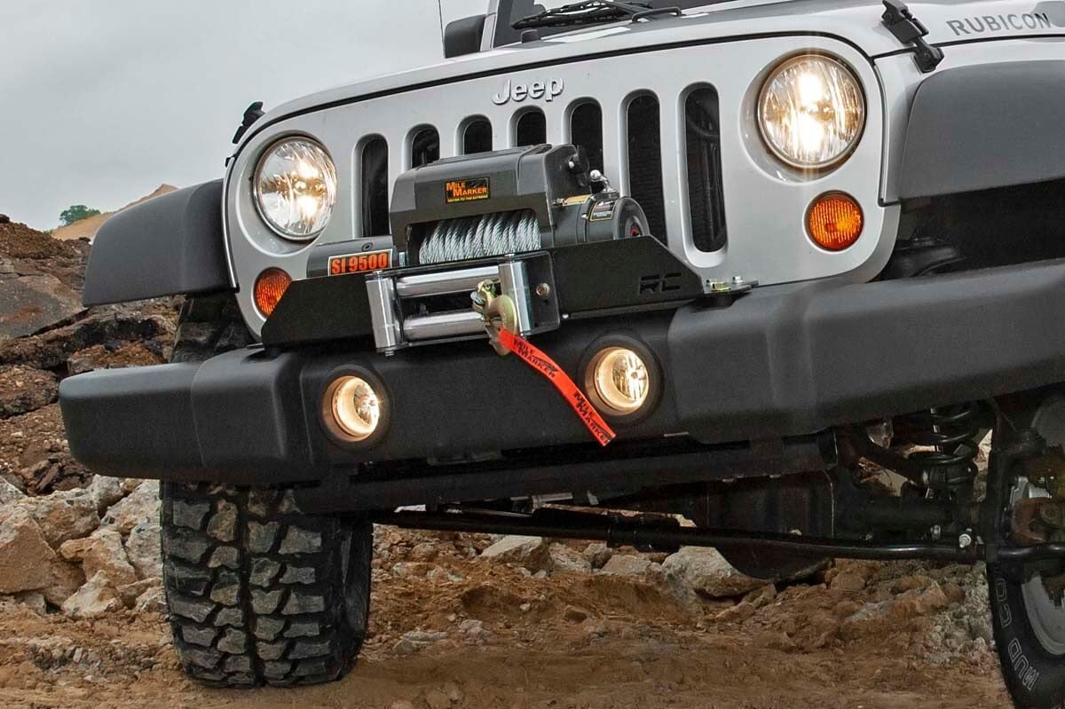 Winch Mount Plate | Factory Bmpr | D-Rings | Jeep Wrangler JK/Wrangler Unlimited (07-18) - Winches & Acc (Image 2 of 2)