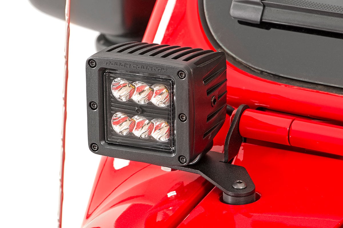 LED Light Kit | Hinge Mount | 2" Black Pair | Jeep Gladiator JT/Wrangler JL (18-26) - Lighting & Acc (Image 2 of 6)