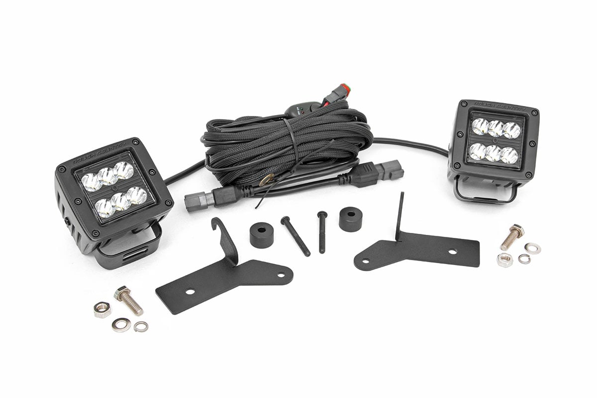 LED Light Kit | Hinge Mount | 2" Black Pair | Jeep Gladiator JT/Wrangler JL (18-26) - Lighting & Acc (Image 1 of 6)