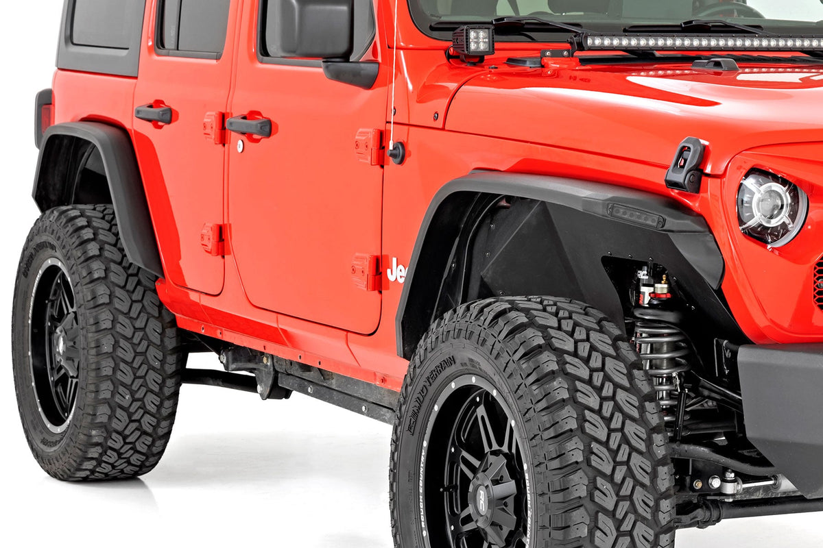 High Clearance LED Flat Fender Flare Kit | UV Treated | Jeep Wrangler JL (2018-2026) - Fender Flares (Image 1 of 6)