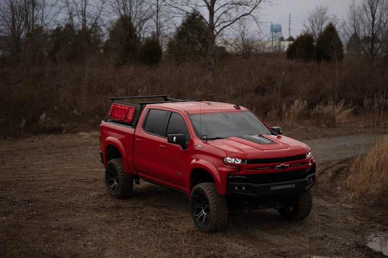 RC Bed Rack | Full Rack | Aluminum | Chevy Silverado 1500 2WD/4WD (2019-2026) (manufacturer page)