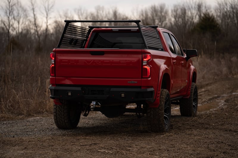 RC Bed Rack | Full Rack | Aluminum | Chevy Silverado 1500 2WD/4WD (2019-2026) (manufacturer page)
