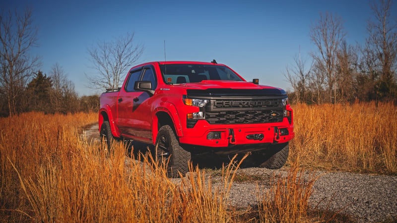 RC Hood Protector | Gloss Black | Chevy Silverado 1500 2WD/4WD (2019-2026) (manufacturer page)