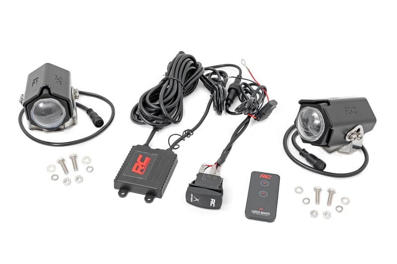 RC Laser Whip Light Kit | RGBW | 1200 Lumens | Pair (manufacturer page)