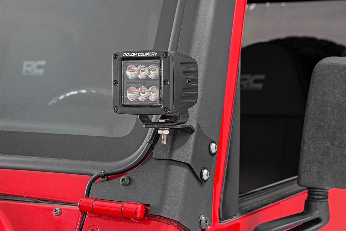 LED Light Mount | Lower A-Pillar | Pod | Jeep Wrangler TJ (97-06)/Wrangler Unlimited (04-06) - Lighting & Acc (Image 1 of 3)