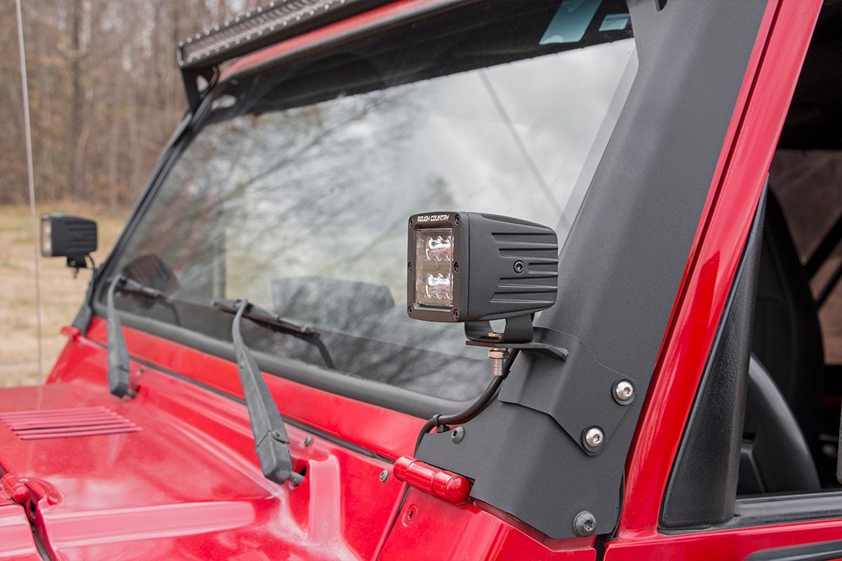 LED Light Mount | Lower A-Pillar | Pod | Jeep Wrangler TJ (97-06)/Wrangler Unlimited (04-06) - Lighting & Acc (Image 2 of 3)