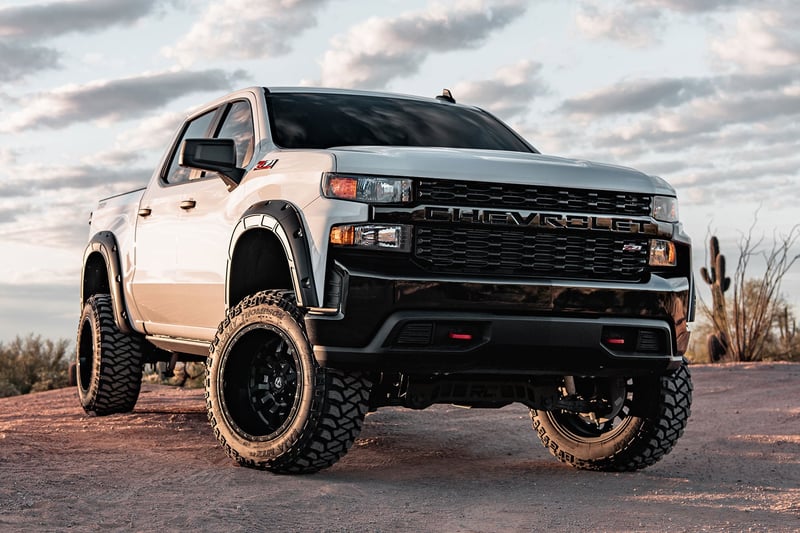 RC Defender Fender Flares | GPA Graphite | Chevy Silverado 1500 2WD/4WD (19-26) (manufacturer page)