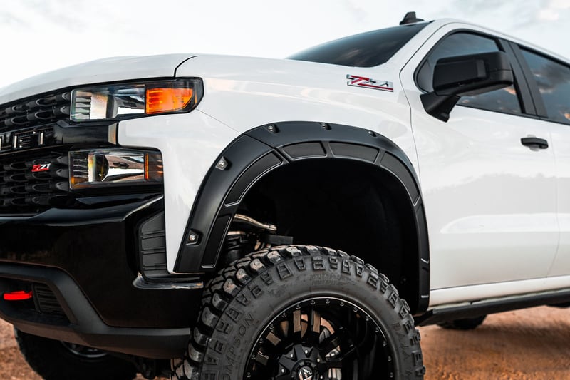 RC Defender Fender Flares | GXG Tungsten | Chevy Silverado 1500 2WD/4WD (19-26) (manufacturer page)