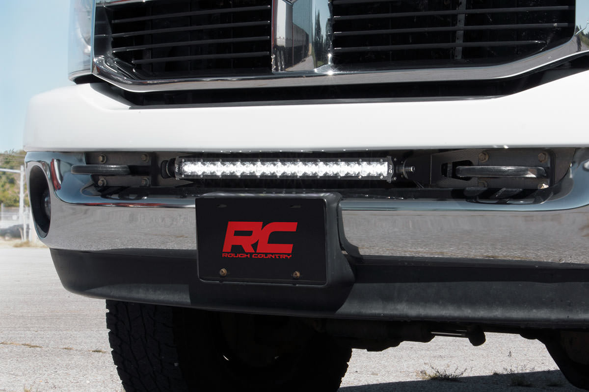 RC LED Light Kit | Bumper Mount | 20" Black Single Row | White DRL | Ram 2500 (03-18)/3500 (03-18) (manufacturer page)