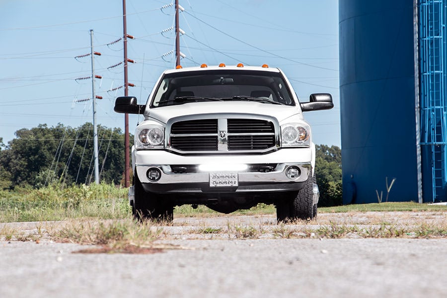 LED Light Kit | Bumper Mount | 20" Black Single Row | Ram 2500 (03-18)/3500 (03-18) - Lighting & Acc (Image 5 of 6)