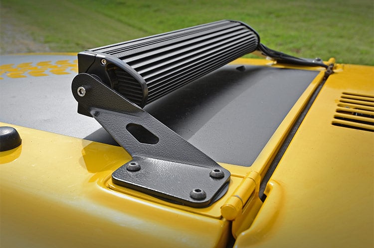 Rough Country 70210 LED Light Mount | Hood | 20" | Jeep Wrangler TJ (97-06)/Wrangler Unlimited (04-06) - Image 3