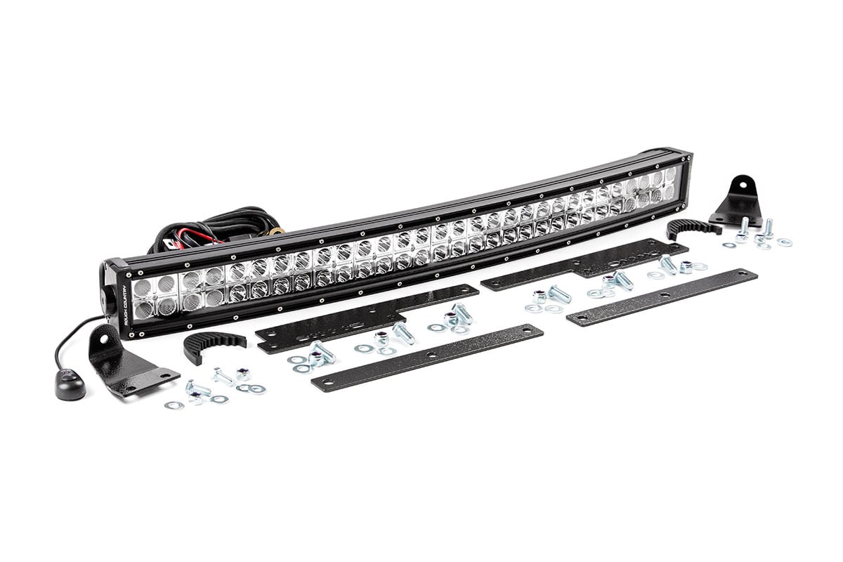 LED Light Kit | Behind Grille Mount | 30" Black Dual Row | White DRL | Chevy Silverado 1500 (14-15) - Lighting & Acc (Image 1 of 6)