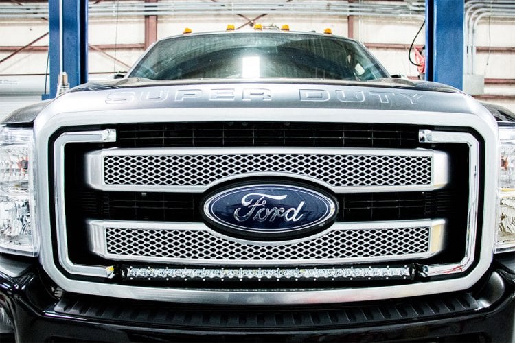 LED Light Kit | Grill | 30" Black Single Row | White DRL | Ford F-250/F-350 Super Duty (11-16) - Lighting & Acc (Image 3 of 5)