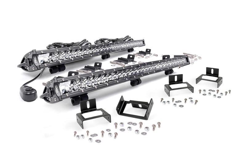 RC LED Light Kit | Grill | 30" Black Single Row | White DRL | Ford F-250/F-350 Super Duty (11-16) (manufacturer page)