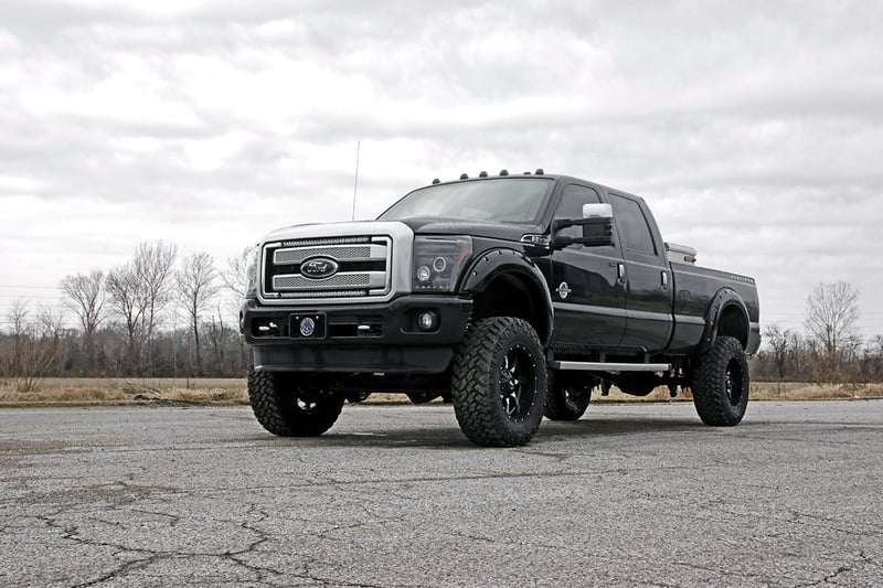 RC LED Light Kit | Grill | 30" Black Single Row | White DRL | Ford F-250/F-350 Super Duty (11-16) (manufacturer page)