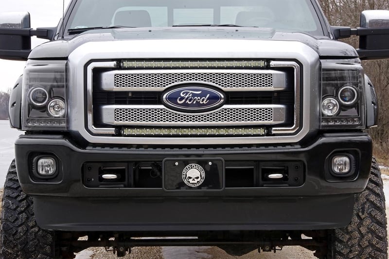 RC LED Light Kit | Grill Mount | 30" Black Single Row | Ford F-250/F-350 Super Duty (11-16) (manufacturer page)