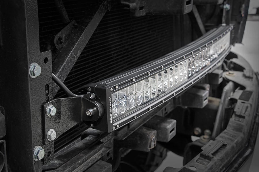 LED Light Kit | Behind Grille Mount | 30" Black Dual Row | White DRL | Chevy Silverado 1500 (14-15) - Lighting & Acc (Image 3 of 6)