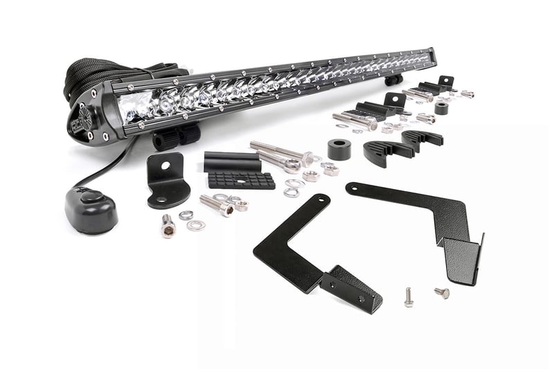 RC LED Light Kit | Lower Grille Mount | 30" Black Single Row | Toyota Tacoma (16-23) (manufacturer page)