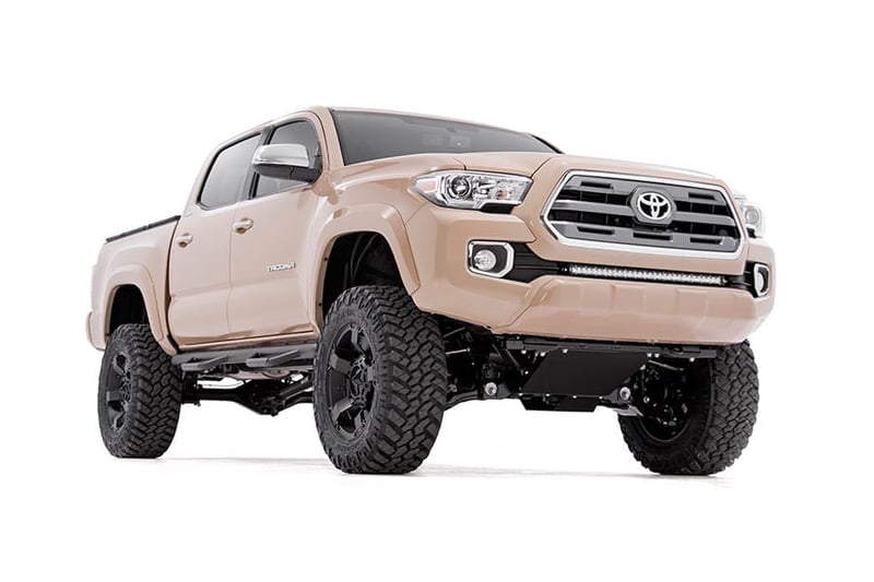 RC LED Light Kit | Lower Grille Mount | 30" Black Single Row | Toyota Tacoma (16-23) (manufacturer page)