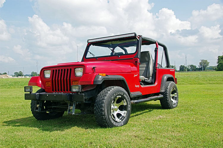 LED Light Mount | Upper Windshield | 50" Straight | Jeep Wrangler YJ (87-95) - Lighting & Acc (Image 4 of 4)