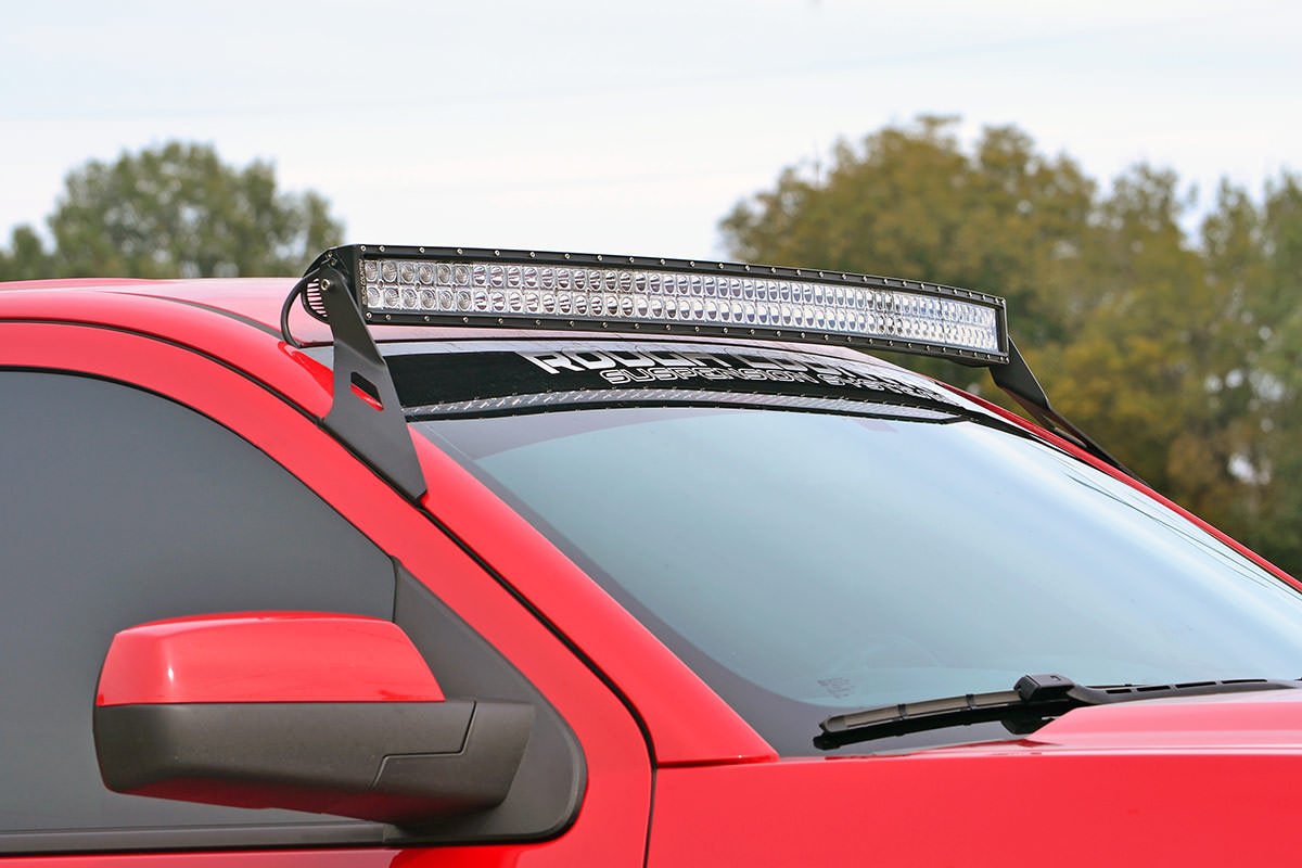 LED Light Mount | Upper Windshield | 54" Curved | Chevy/GMC 2500HD/3500HD (15-19) - Lighting & Acc (Image 1 of 3)