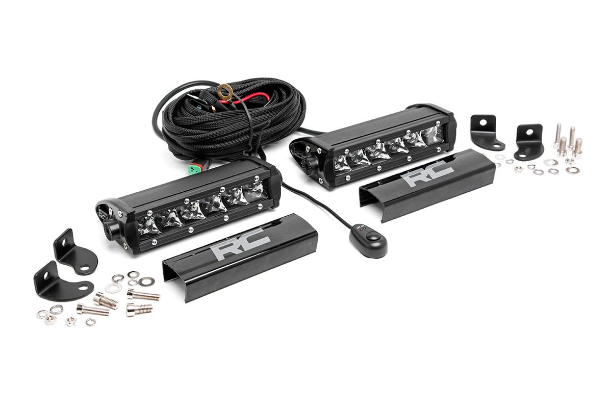 6 Inch Chrome Series LED Light Bar | Single Row | Pair - Lighting & Acc (Image 1 of 4)