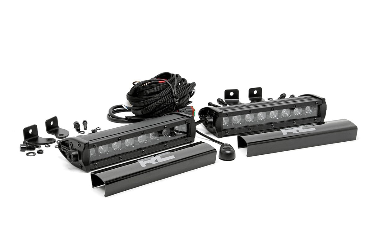 8 Inch Black Series LED Light Bar | Single Row | Pair - Lighting & Acc (Image 1 of 5)