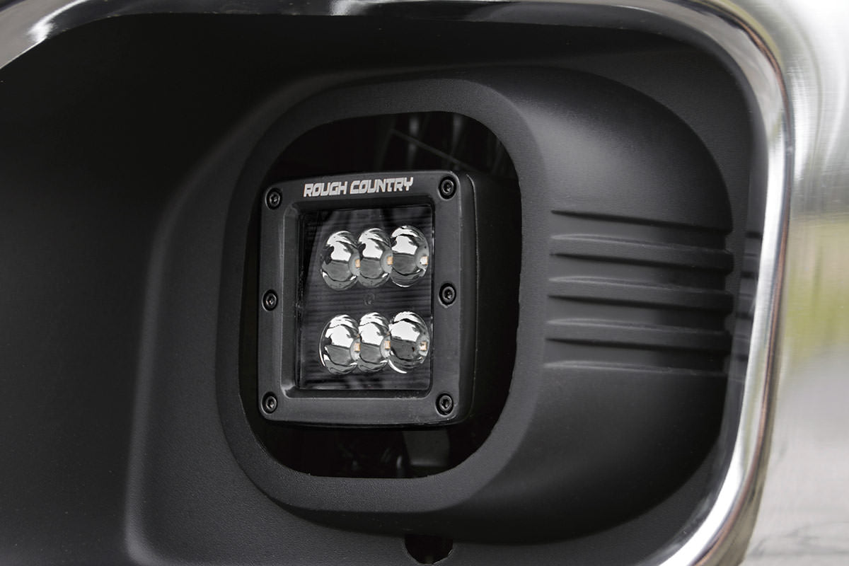 Rough Country 70622 LED Light Kit | Fog Mount | 2" Black Pair | Ford F-250/F-350 Super Duty (11-16) - Image 2