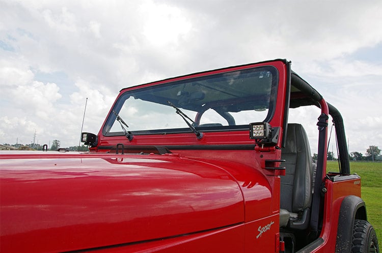 LED Light Mount | Lower Windshield | Pod Pair | Jeep Wrangler YJ 4WD (87-95) - Lighting & Acc (Image 3 of 4)