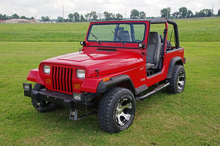 Rough Country 70510 LED Light Mount | Lower Windshield | Pod Pair | Jeep Wrangler YJ 4WD (87-95) - Image 4