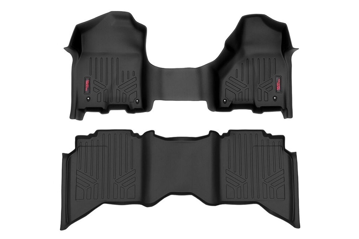 Rough Country 31313 Floor Mats | FR & RR | Crew/Mega Cab | Ram 1500 2WD/4WD (2012-2018 & Classic) - Image 1