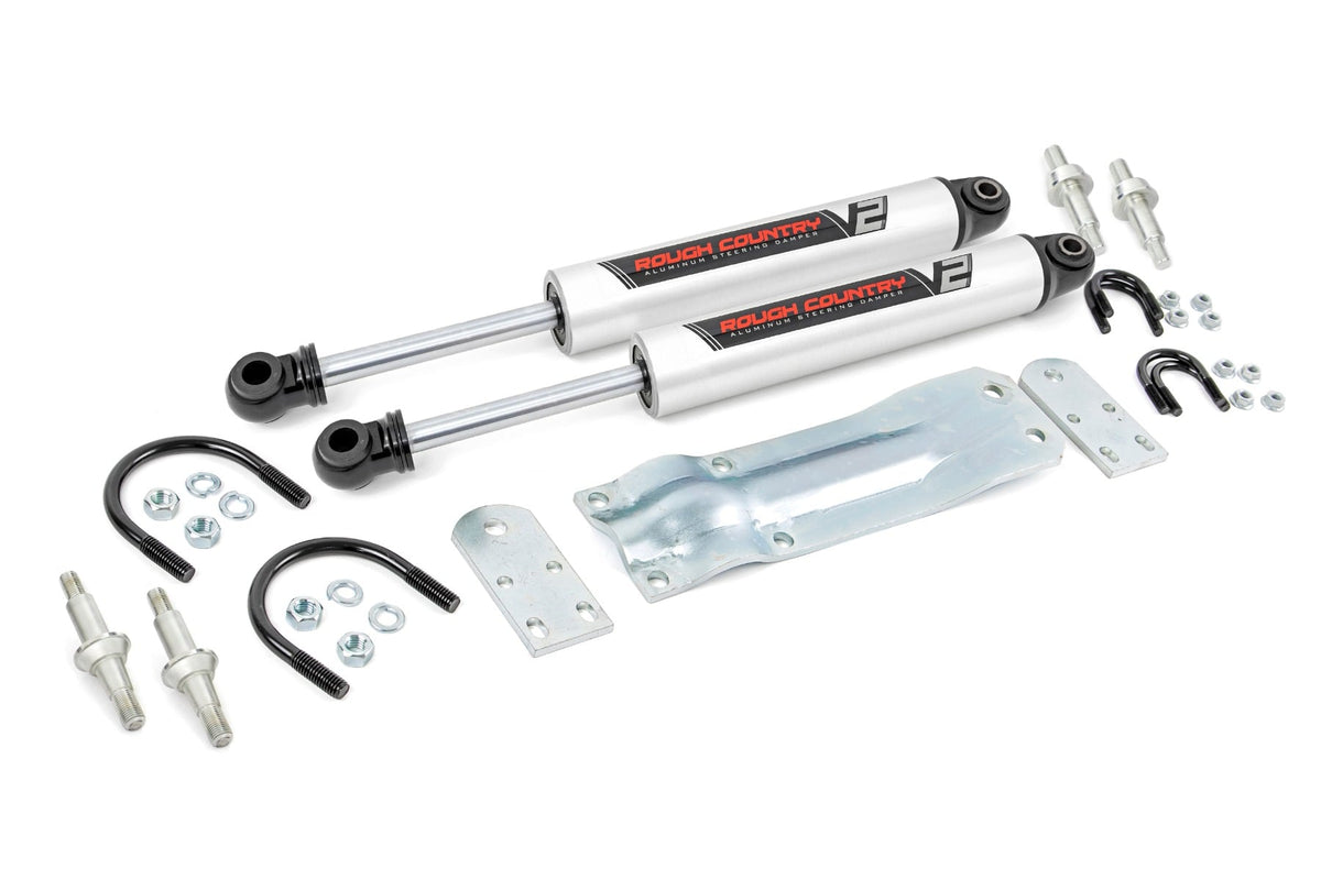 V2 Steering Stabilizer | Dual | Chevy/GMC C10/K10 Truck & SUV/K5 Blazer (69-91) - Vertex Shocks