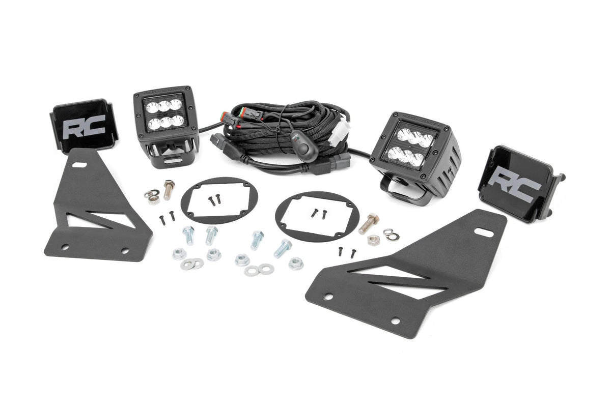 LED Light Kit | Fog Mount | 2" Black Pair | Spot | Nissan Frontier (05-20) - Lighting & Acc (Image 1 of 6)
