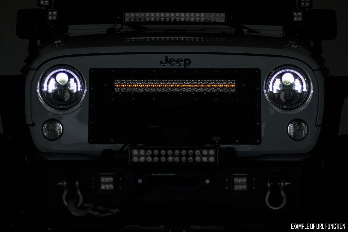 8 Inch Black Series LED Light Bar | Single Row | Amber DRL - Lighting & Acc (Image 4 of 6)