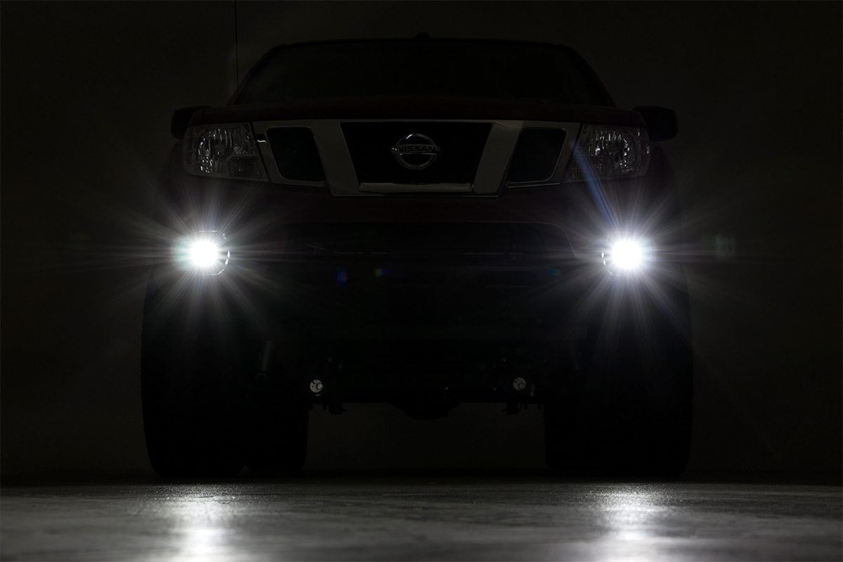 LED Light Kit | Fog Mount | 2" Black Pair | Spot | Nissan Frontier (05-20) - Lighting & Acc (Image 3 of 6)