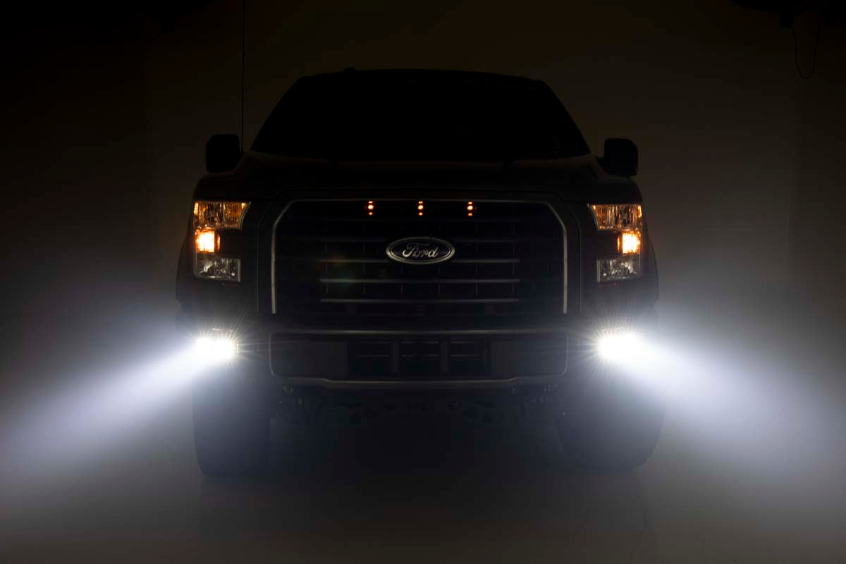 LED Light Kit | Fog Mount | Dual 2" Black Pairs | Spot | Ford F-150 (15-17) - Lighting & Acc (Image 5 of 6)