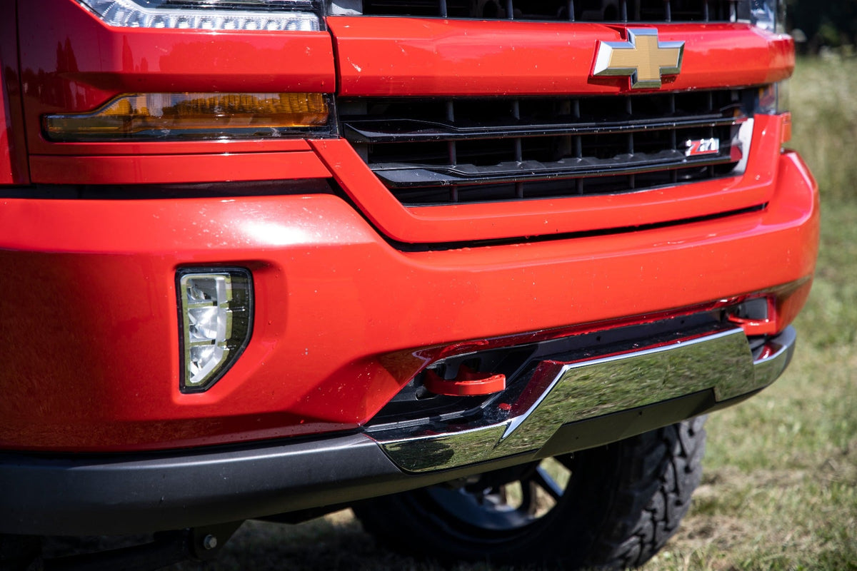 Tow Hooks | Forged | Red | Chevy Silverado 1500 2WD/4WD (2014-2018 & Classic) - Winches & Acc (Image 4 of 6)