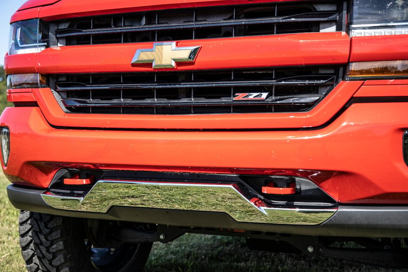 RC Tow Hooks | Forged | Red | Chevy Silverado 1500 2WD/4WD (2014-2018 & Classic) (manufacturer page)