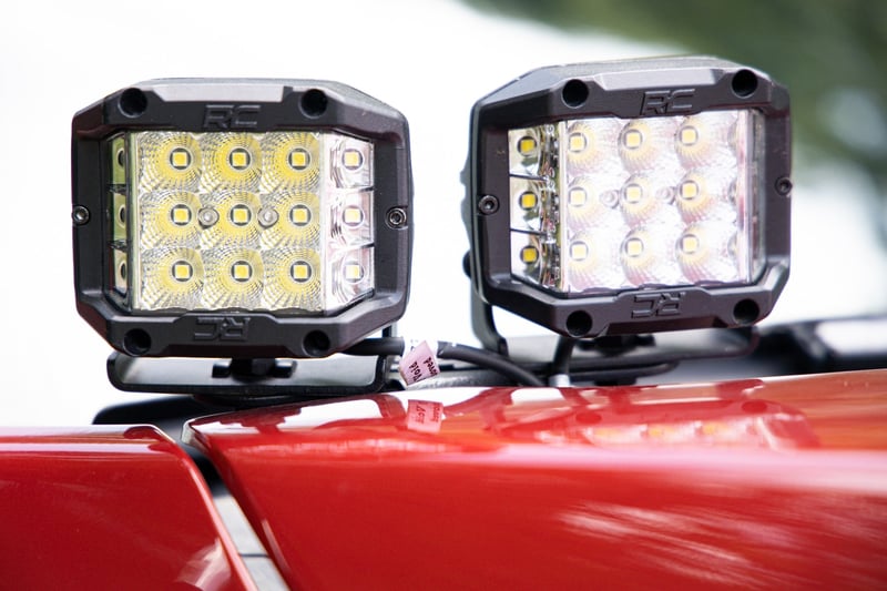 RC LED Light Kit | Ditch Mount | Dual 2" Black Pairs | White DRL | Toyota Tundra (14-21) (manufacturer page)