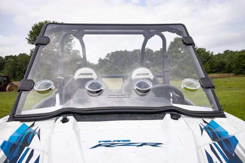 RC Vented Full Windshield | Scratch Resistant | Polaris RZR (manufacturer page)