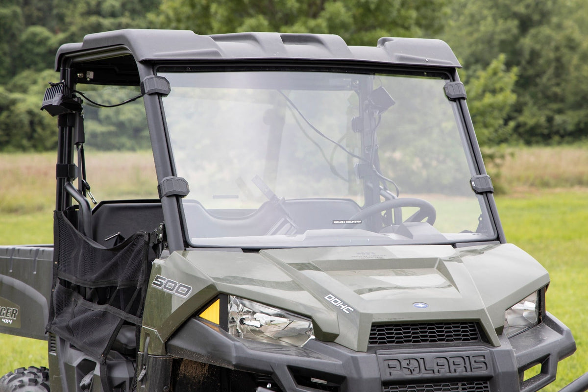 Full Windshield | Scratch Resistant | Mid Size | Polaris Ranger 500/Ranger 800 Mid-Size - Windshields (Image 1 of 6)