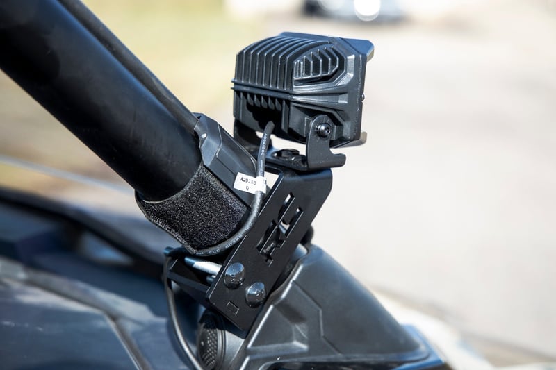 RC LED Light Kit | "A" Pillar Mount | 2" Black Pair | White DRL | Polaris RZR PRO XP (manufacturer page)